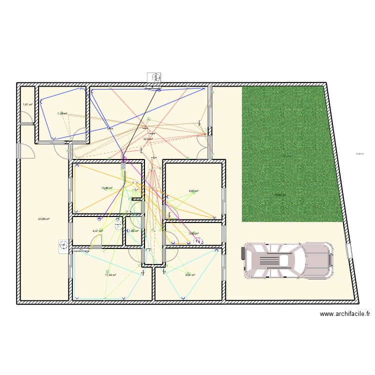 Maison yaounde. Plan de 12 pièces et 193 m2