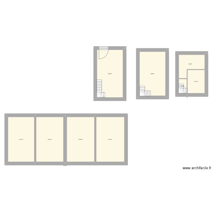 Orveau bas grange. Plan de 9 pièces et 217 m2