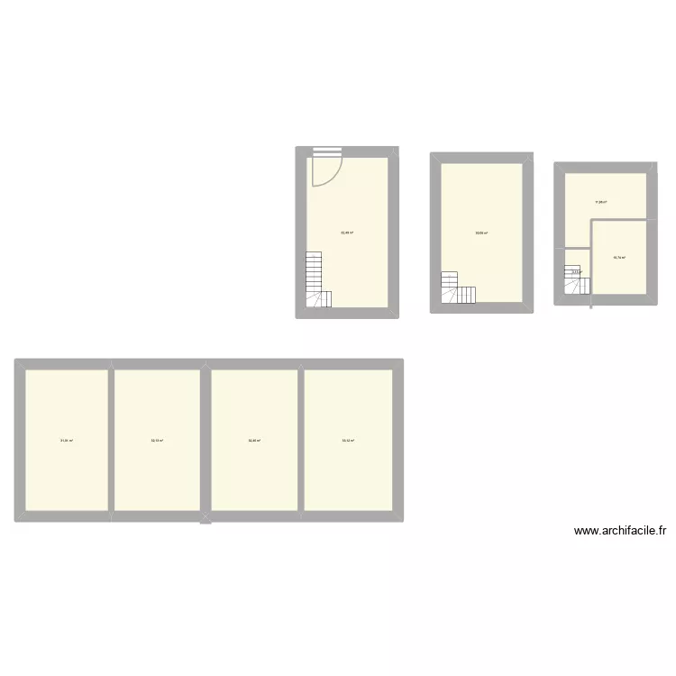 Orveau bas grange. Plan de 9 pièces et 217 m²