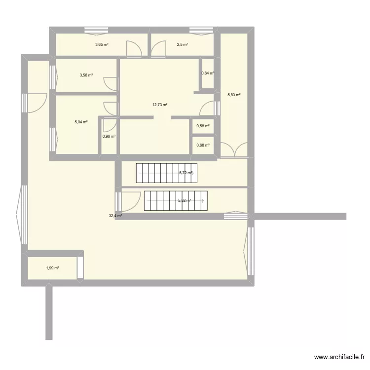 Sipaco. Plan de 14  et 82 m²