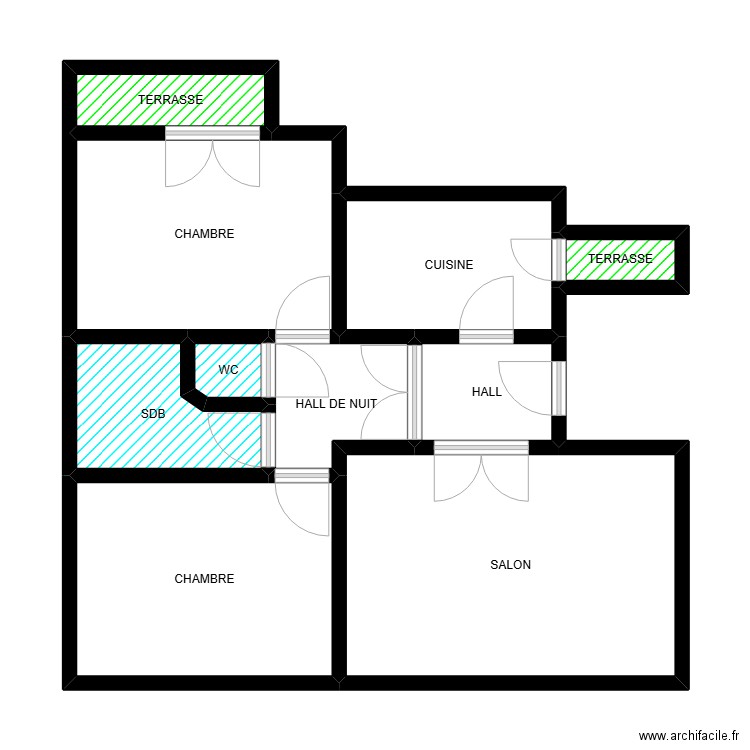 BRISE 26. Plan de 10 pièces et 58 m2
