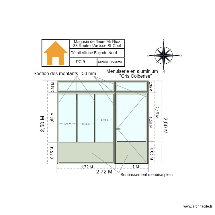 PC 9 Détails graphique Vitrine 4. Plan de 0 pièce et 0 m2