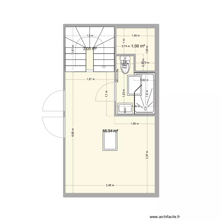 25_06_18 Sdb - Combles Charrier. Plan de 