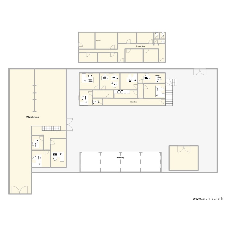 ALPORT PN. Plan de 28 pièces et 355 m2