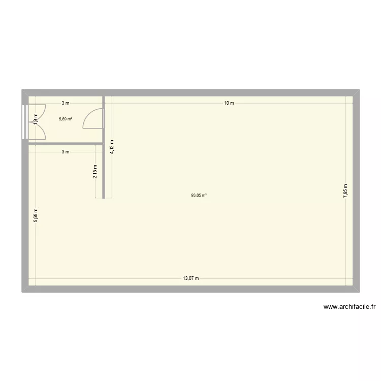 gkgkg. Plan de 2  et 100 m²