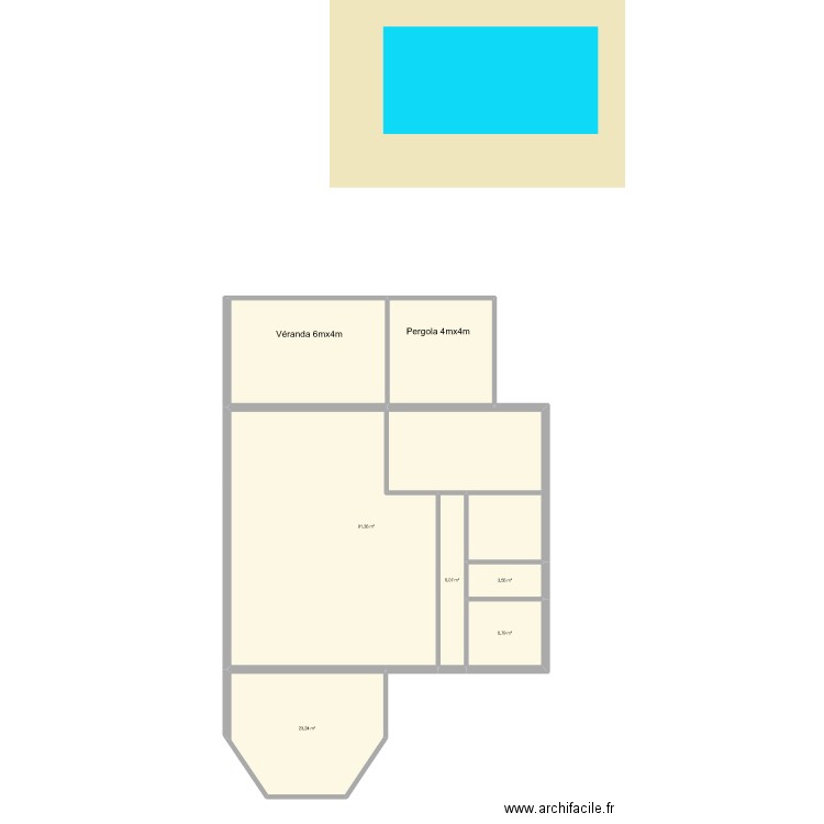maison tison. Plan de 7 pièces et 169 m2