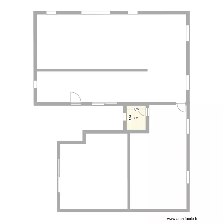 Maison EE plan après final. Plan de 1 et 3 m² Maison EE plan après final. Plan de 1 et 3 m²