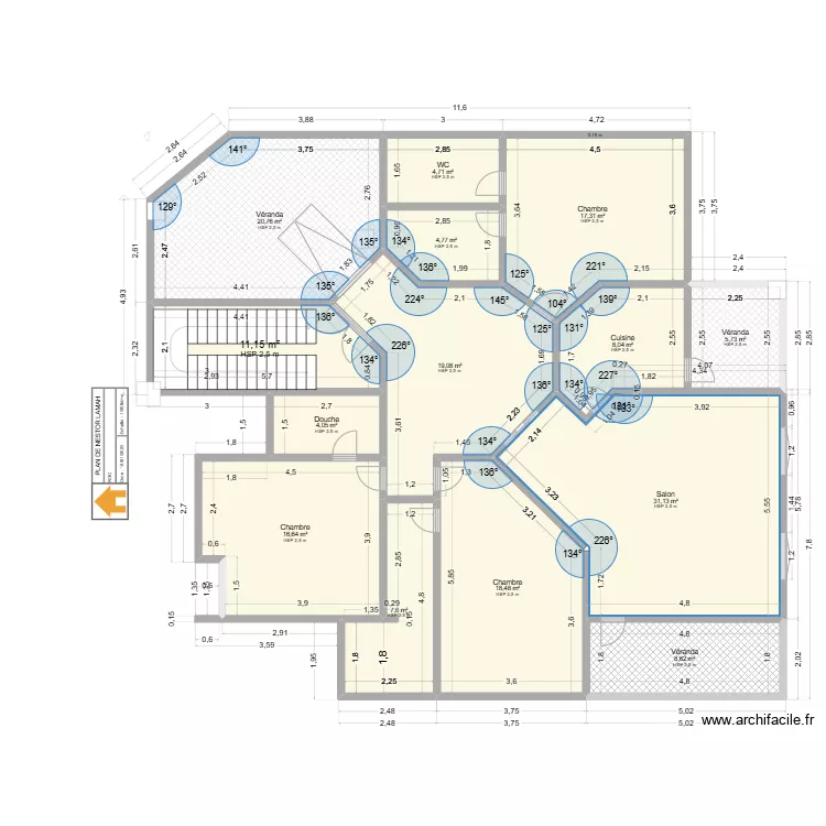 plan &eacute;tage Nestor 4. Plan de 