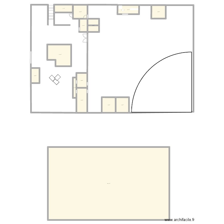 Parc de jeux. Plan de 14 pièces et 635 m2