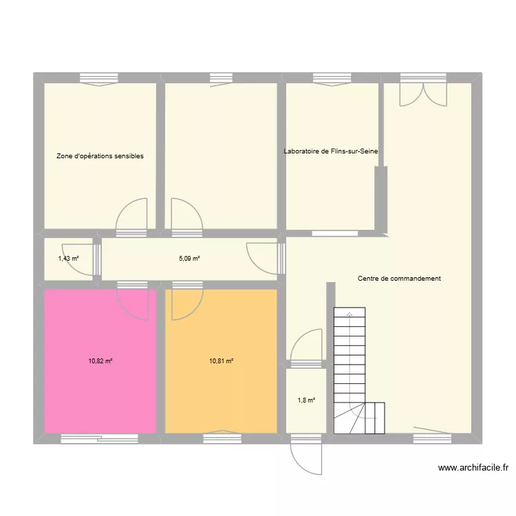 Maison. Plan de 16  et 182 m²
