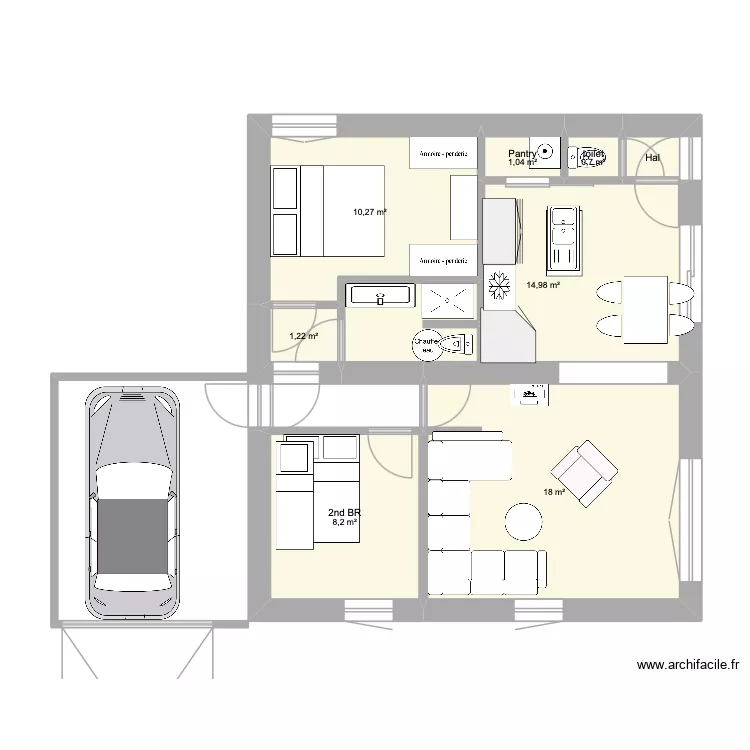 ChaletFR. Plan de 8  et 55 m²
