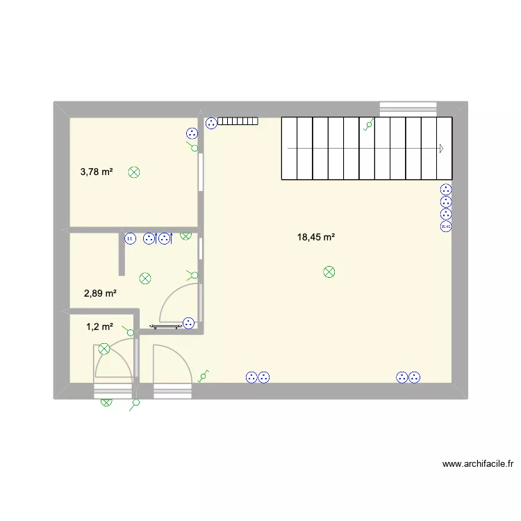 Plan &eacute;lectrique atelier. Plan de 
