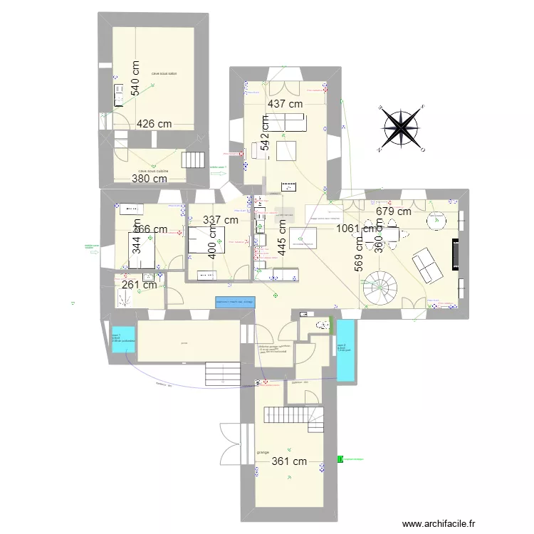 branceilles cuves. Plan de 