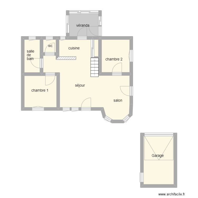 0723. Plan de 8 pièces et 61 m2