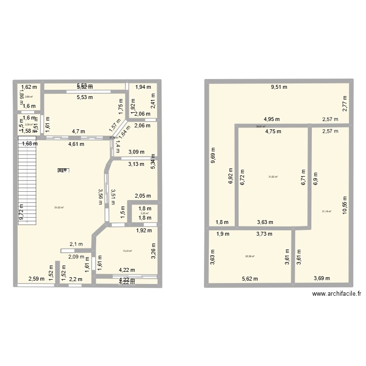 salah modif. Plan de 12 pièces et 240 m2