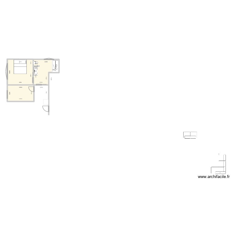 salle de bain_22.01.26_v6 avec douche 170 et portes coulissantes. Plan de 0 pièce et 0 m2 salle de bain_22.01.26_v6 avec douche 170 et portes coulissantes. Plan de 0 pièce et 0 m2