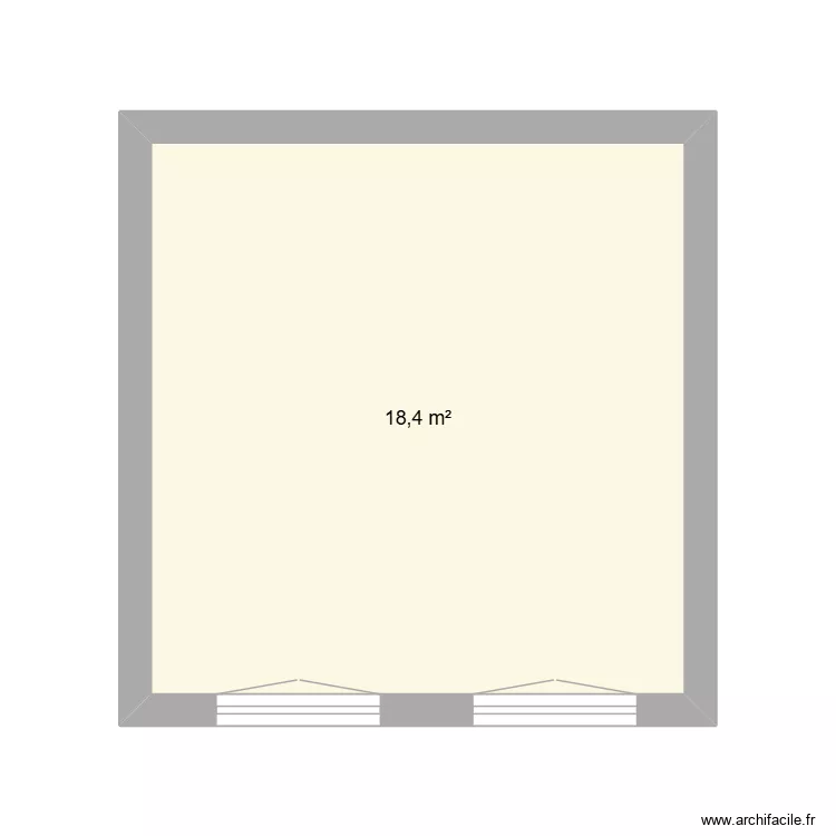 chbr maman. Plan de 1  et 18 m²