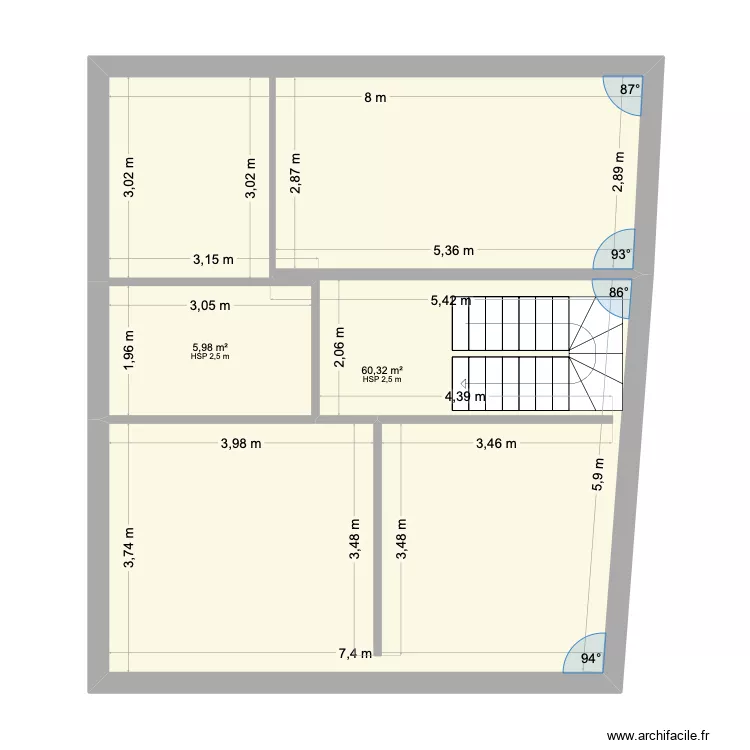 36 R+1 2026 09 11. Plan de 2 Pièces et 66 m²