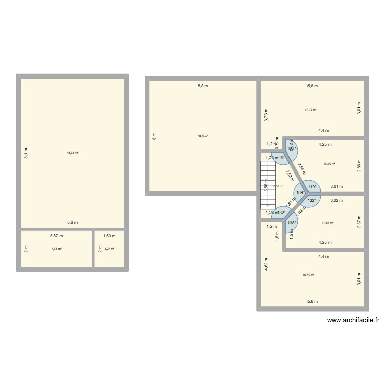 h hj i j. Plan de 0 pièce et 0 m2