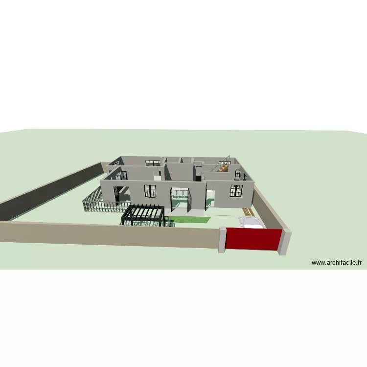 Rez-de-chaussée. Plan de 4 Pièces et 41 m² Rez-de-chaussée. Plan de 4 Pièces et 41 m²