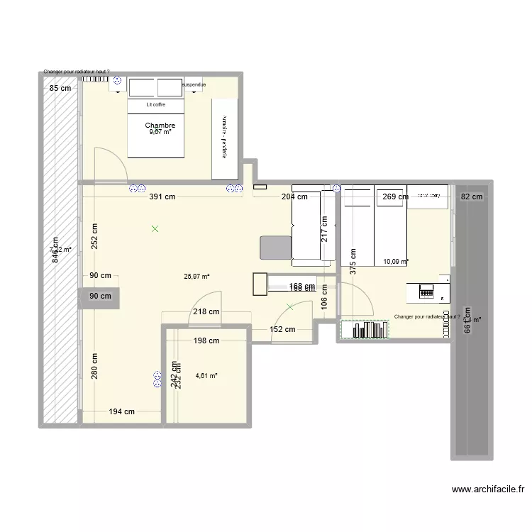 Appartement 1. Plan de 