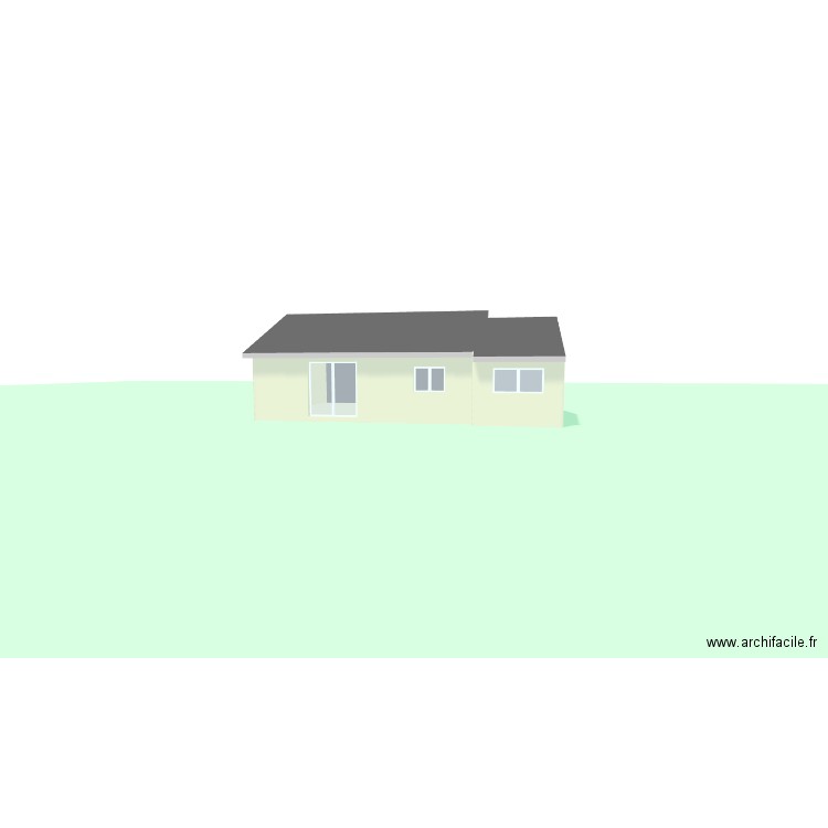 facade garaga. Plan de 1 pièce et 18 m2