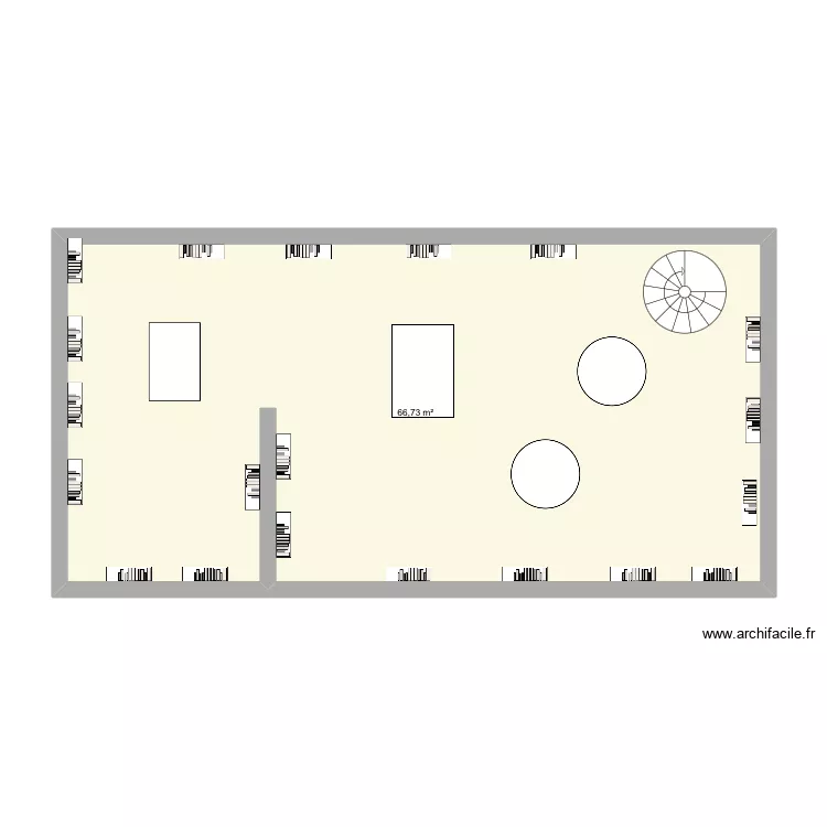 &Eacute;tage sarlat. Plan de 1  et 67 m²
