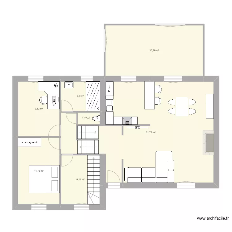 Maison bouy. Plan de 