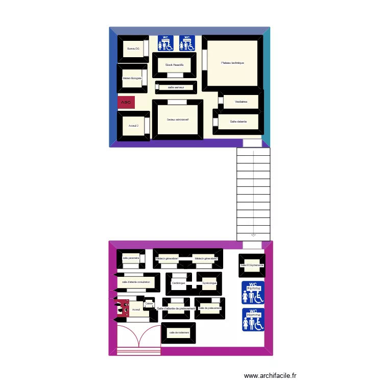 projet centre diagnostic. Plan de 