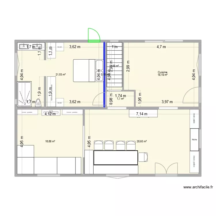 ETAGE V DEF 19102026. Plan de 7 Pièces et 90 m² ETAGE V DEF 19102026. Plan de 7 Pièces et 90 m²
