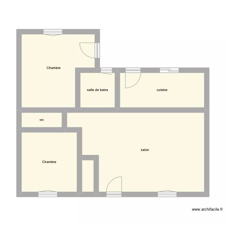 BOSCHER Christele &eacute;tat initial. Plan de 
