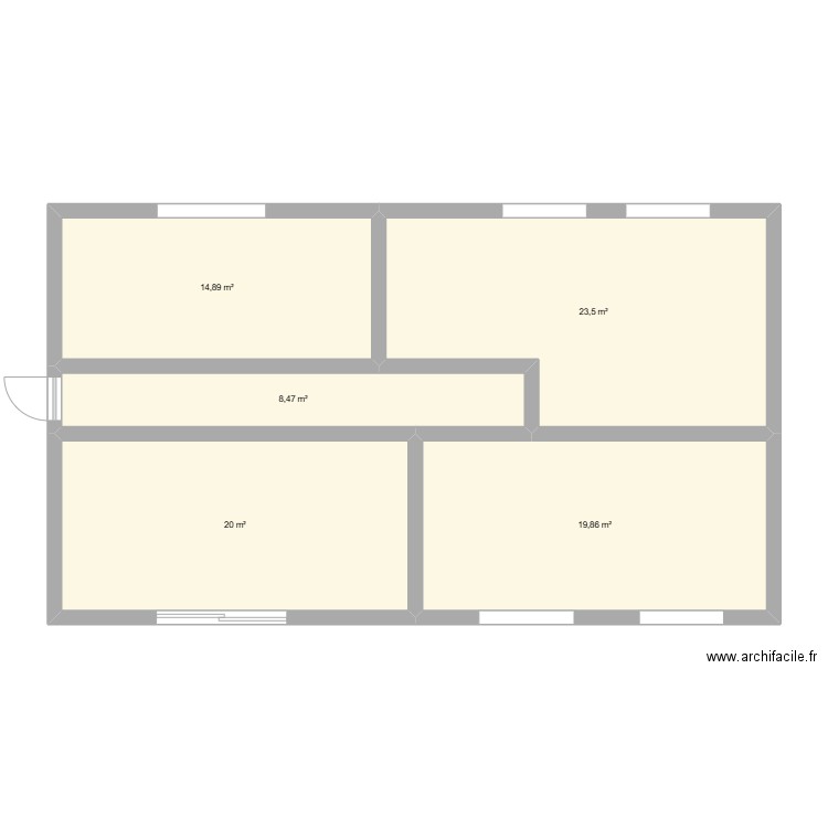 maison thouaré sur loire. Plan de 5 pièces et 87 m2