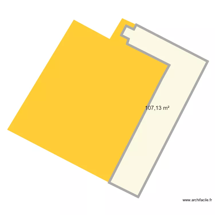 Maison sans pergola. Plan de 