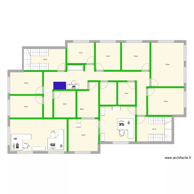 225 Seigneuriale 2e &eacute;tage 7 g. Plan de 