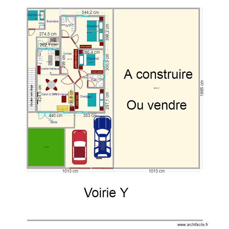 vue en plan Callixte Nyabugete IV. Plan de 15 pièces et 358 m2