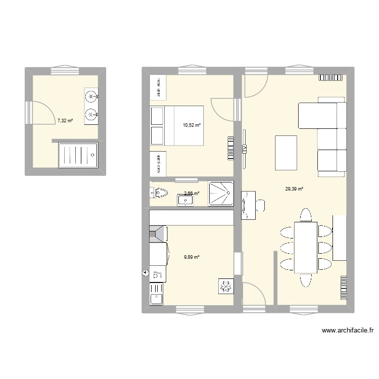 notre maison. Plan de 0 pièce et 0 m2