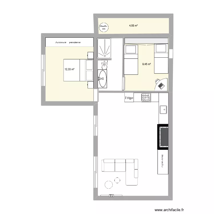 chalet2. Plan de 3 et 26 m² chalet2. Plan de 3 et 26 m²
