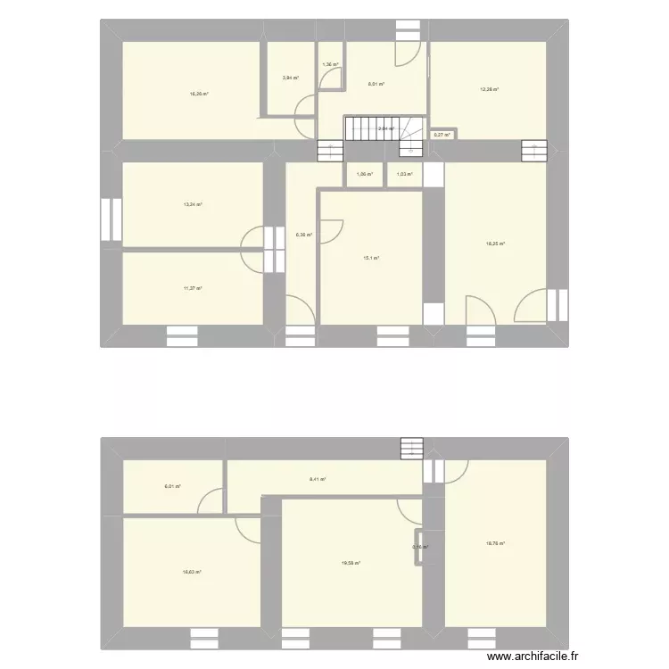 Maison actuelle. Plan de 20 Pièces et 180 m² Maison actuelle. Plan de 20 Pièces et 180 m²