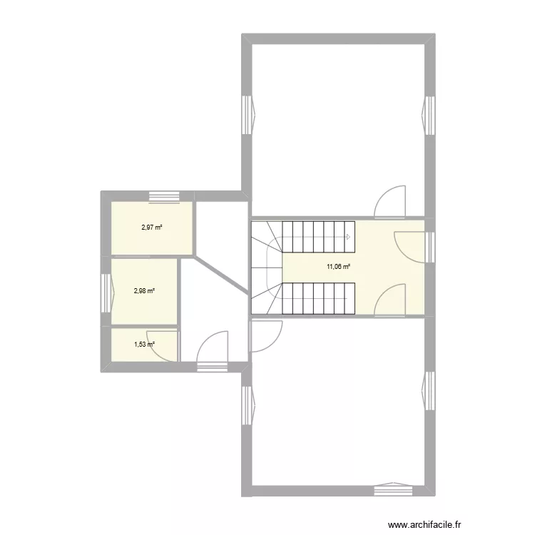 Sandretti. Plan de 4  et 19 m²
