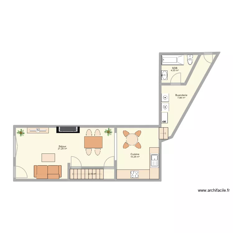 Meunier REZ. Plan de 
