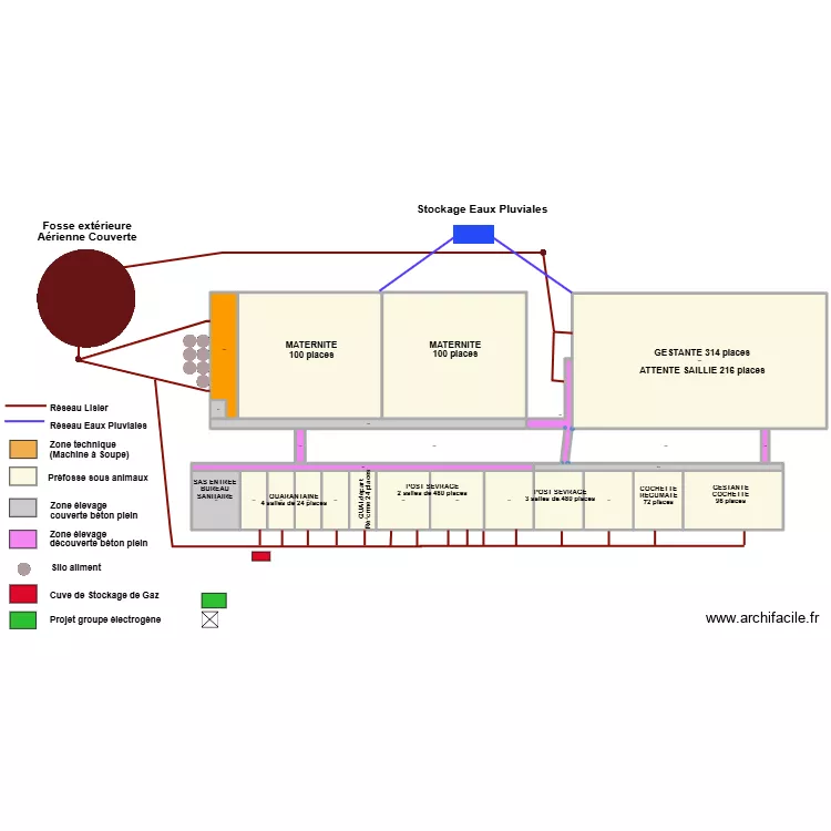 SAS PORCELETS DE BOURGOGNE Zones &agrave; risques PS. Plan de 