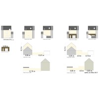 Fa&ccedil;ade avec fen&ecirc;tre verticale