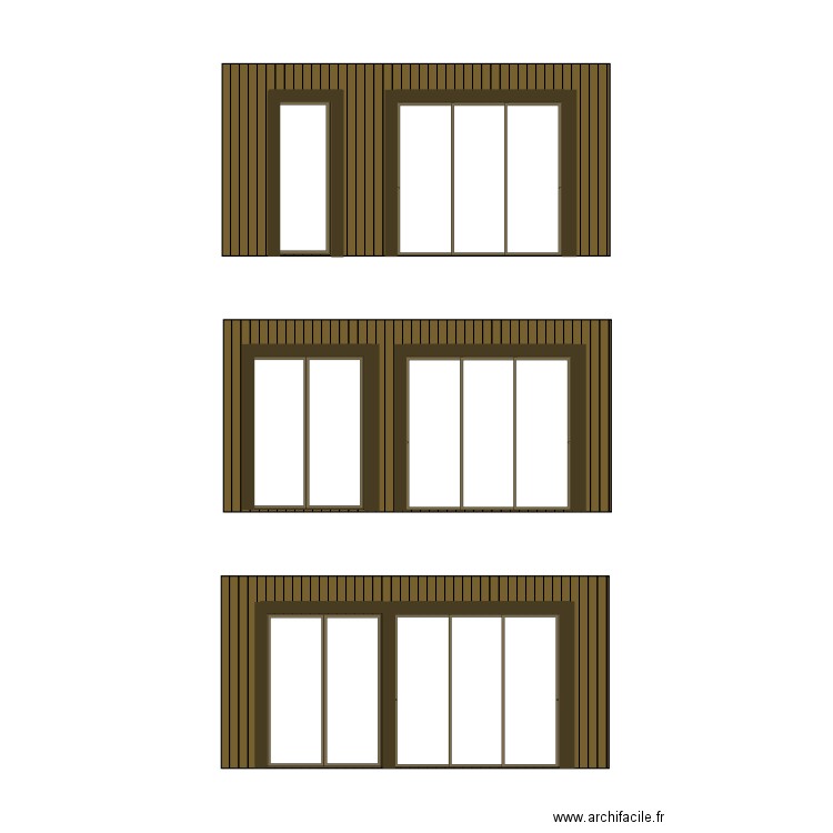 Façade avec fenêtre verticale. Plan de 0 pièce et 0 m2