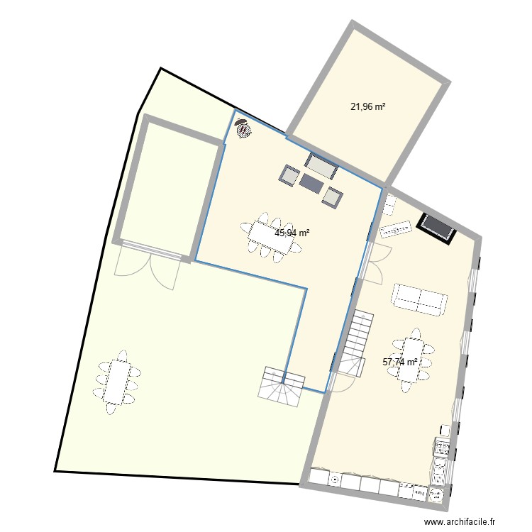 vidal avec cadastre 2 eme. Plan de 3 pièces et 126 m2