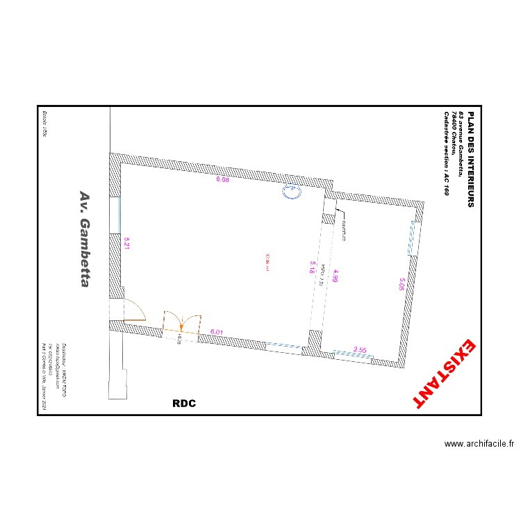 plan DEPENDANCE. Plan de 0 pièce et 0 m2