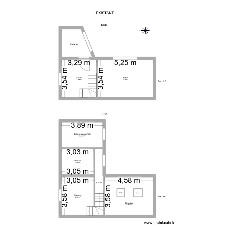 PASCAL Paulette. Plan de 10 pièces et 87 m2