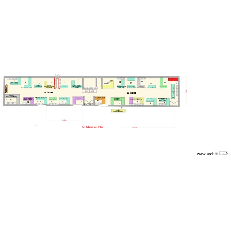 salle des fetes expo 2025 categorie. Plan de 1 pièce et 279 m2