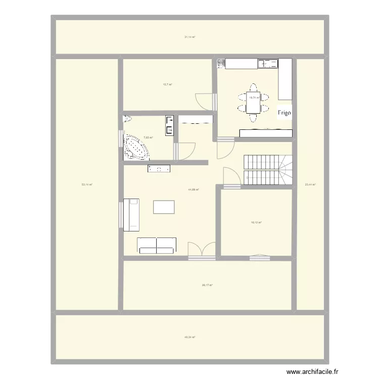 Maison. Plan de 
