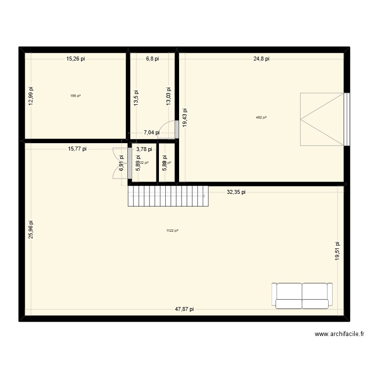 ProjetJanLiv. Plan de 5 pièces et 171 m2