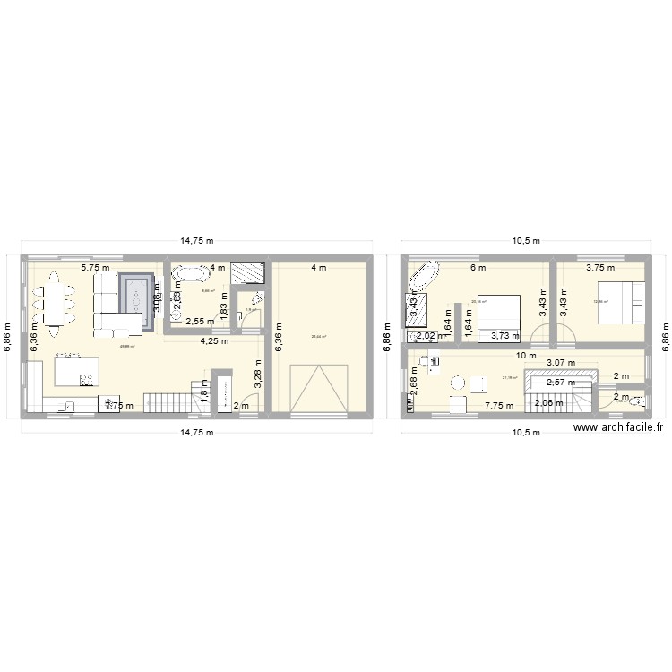 PLAN. Plan de 9 pièces et 143 m2